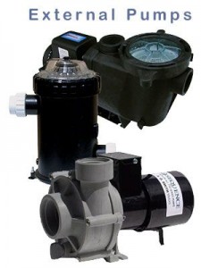 External Pond Pumps Choosing the right external water pump for your pond can make all of the difference in the world. PondParts.com has a great selection of external pond pumps.