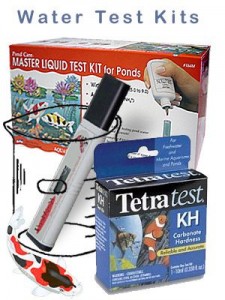Water Test Kits Testing your pond water on a regular basis is essential to the health of every living organism.  We offer all the essential test kits you will need.